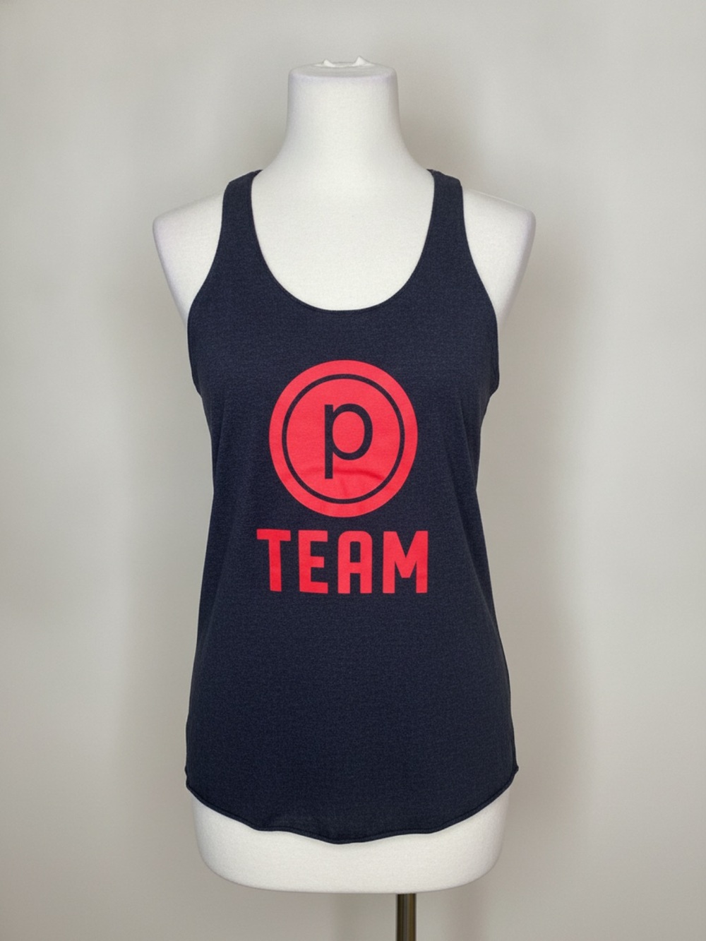 Pure Barre Black Racerback Tank with Red 'p' Logo and TEAM Graphic -XS